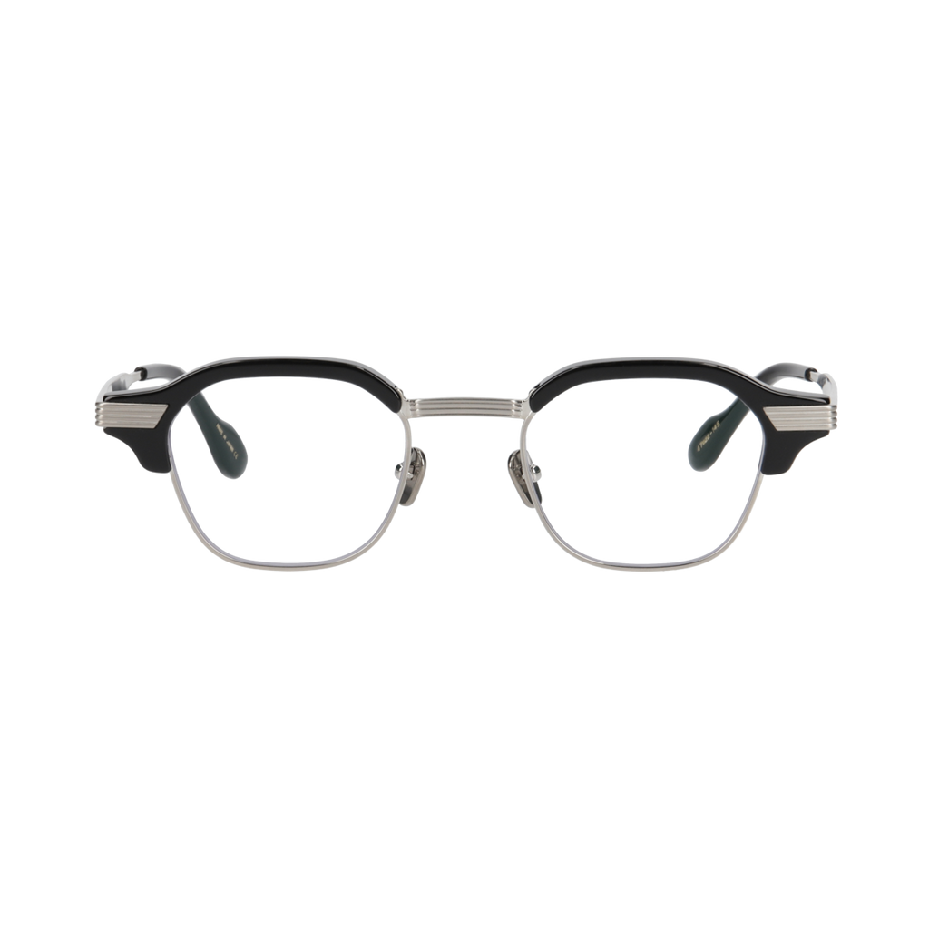 tommy　black x silver　clear lens