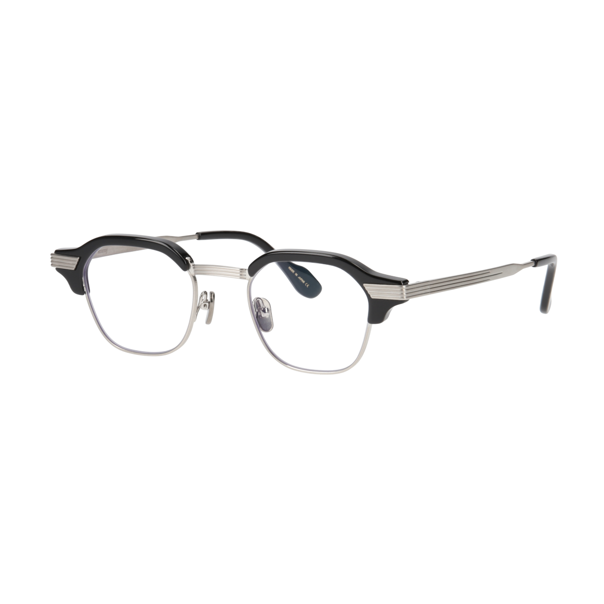tommy　black x silver　clear lens