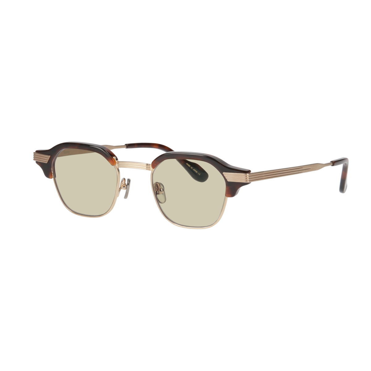 tommy　chocolate demi x gold　green yellow lens
