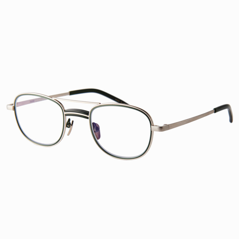 james　green/silver　clear lens