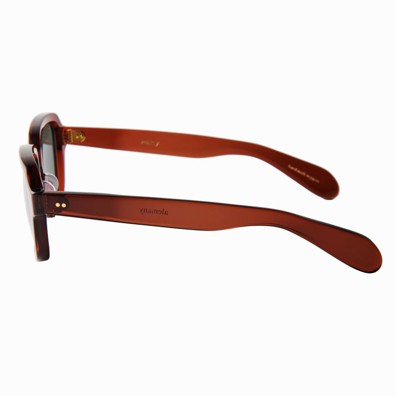 alemany　clear brown　dark green lens