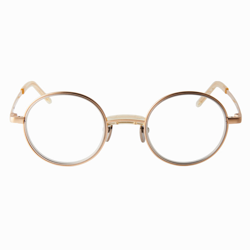 steve　gold　clear lens