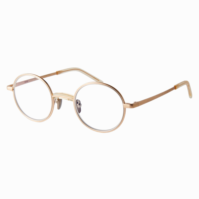 steve　gold　clear lens