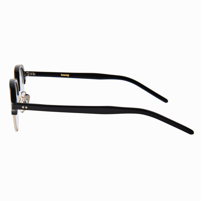 uhuy　black/silver　clear lens