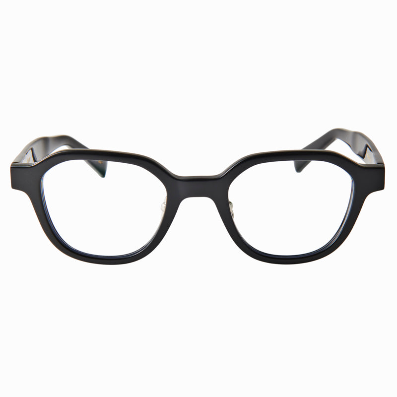 flanagan　black　clear lens
