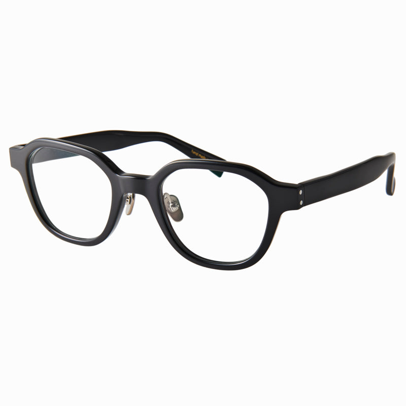 flanagan　black　clear lens