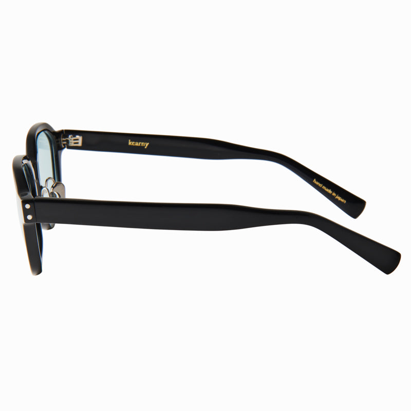 flanagan　black　blue green lens