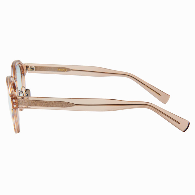 flanagan　light brown　blue green lens