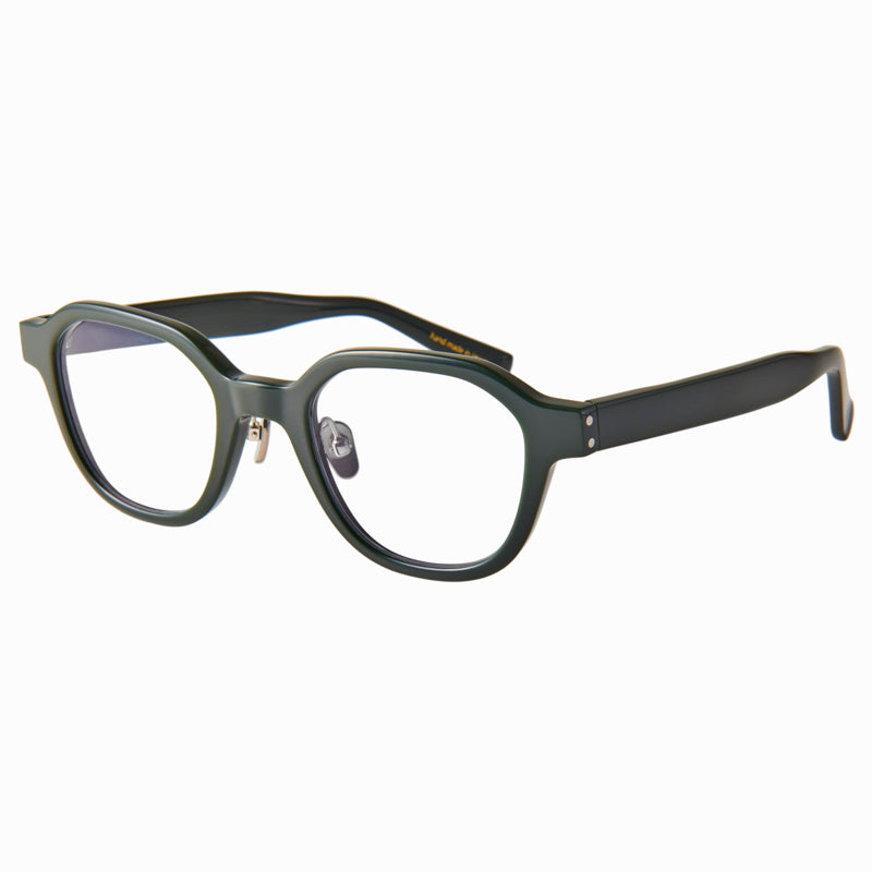 flanagan　moss green　clear lens