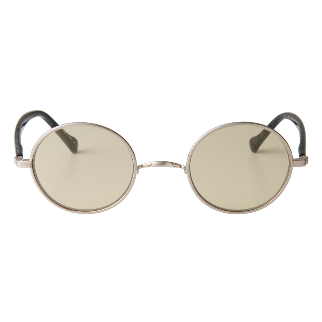 gravel-1　black stone x silver　green tea lens