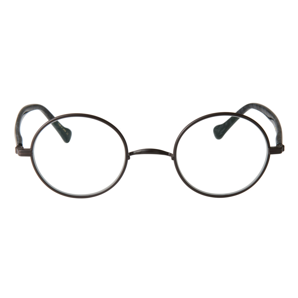 gravel-1　black stone x dark brown　clear lens
