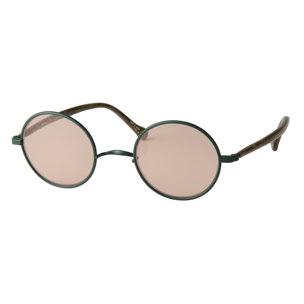 gravel-1　marble stone x dark green　coarse tea lens