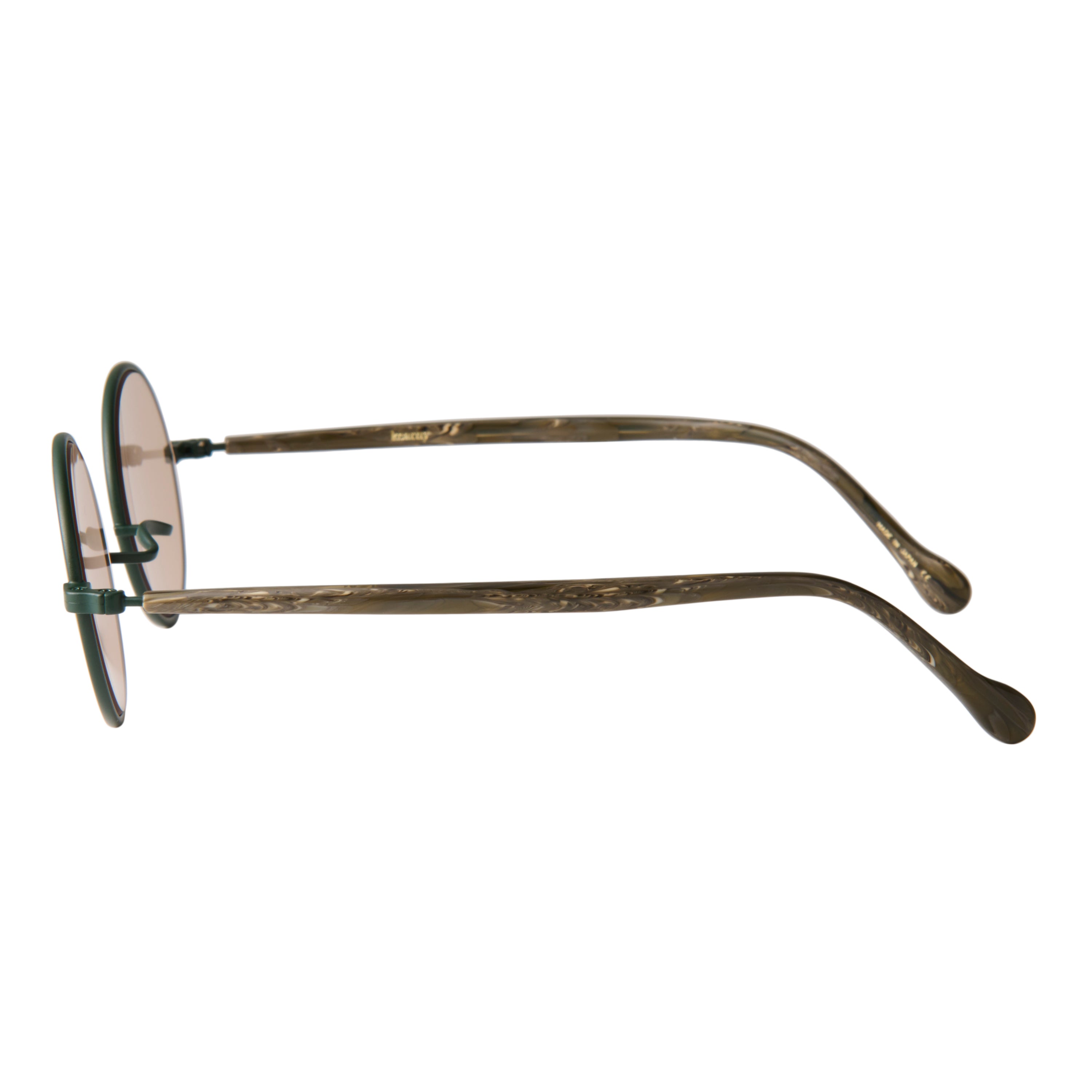 gravel-7　marble stone x dark green　coarse tea lens