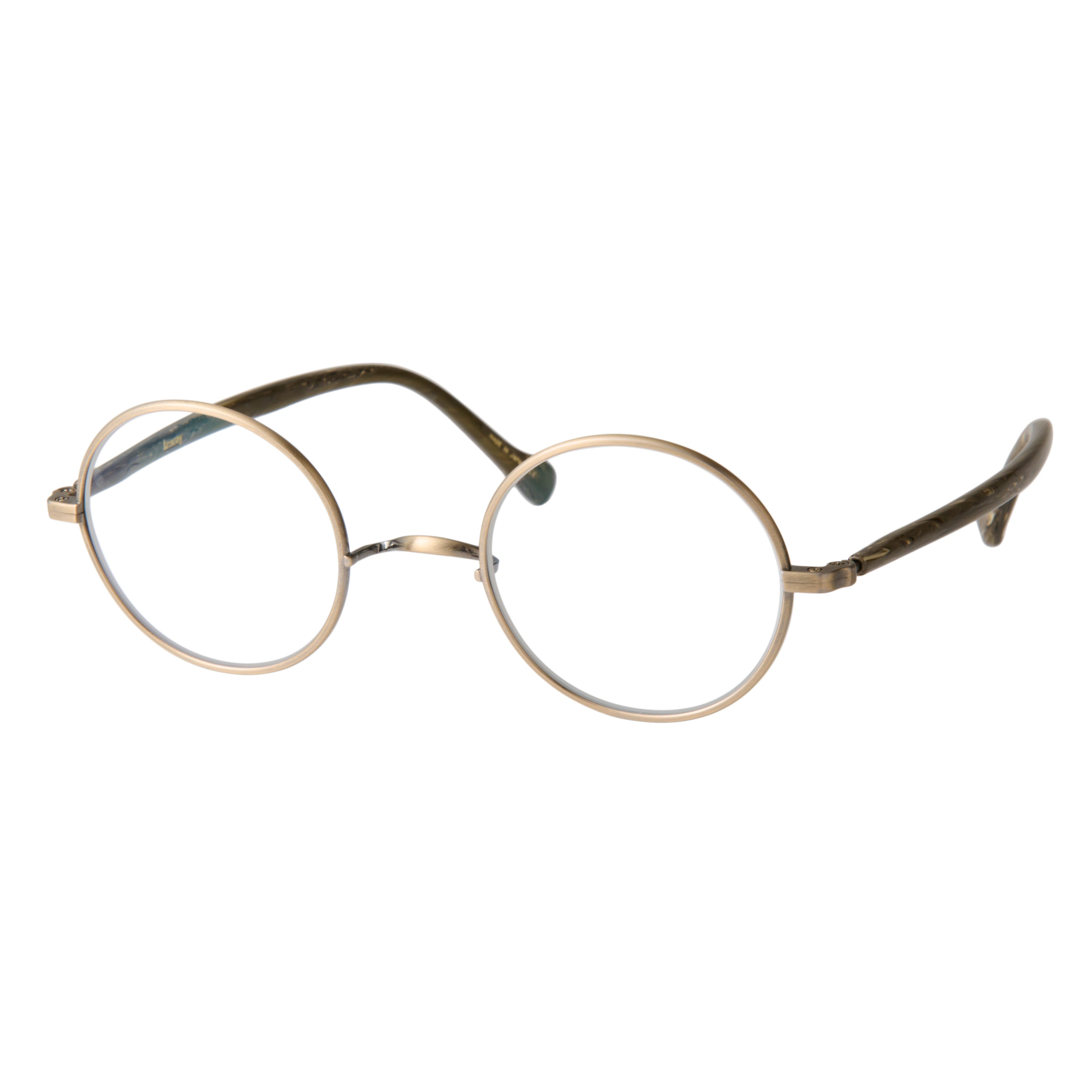 gravel-1　marble stone x antique gold　 clear lens