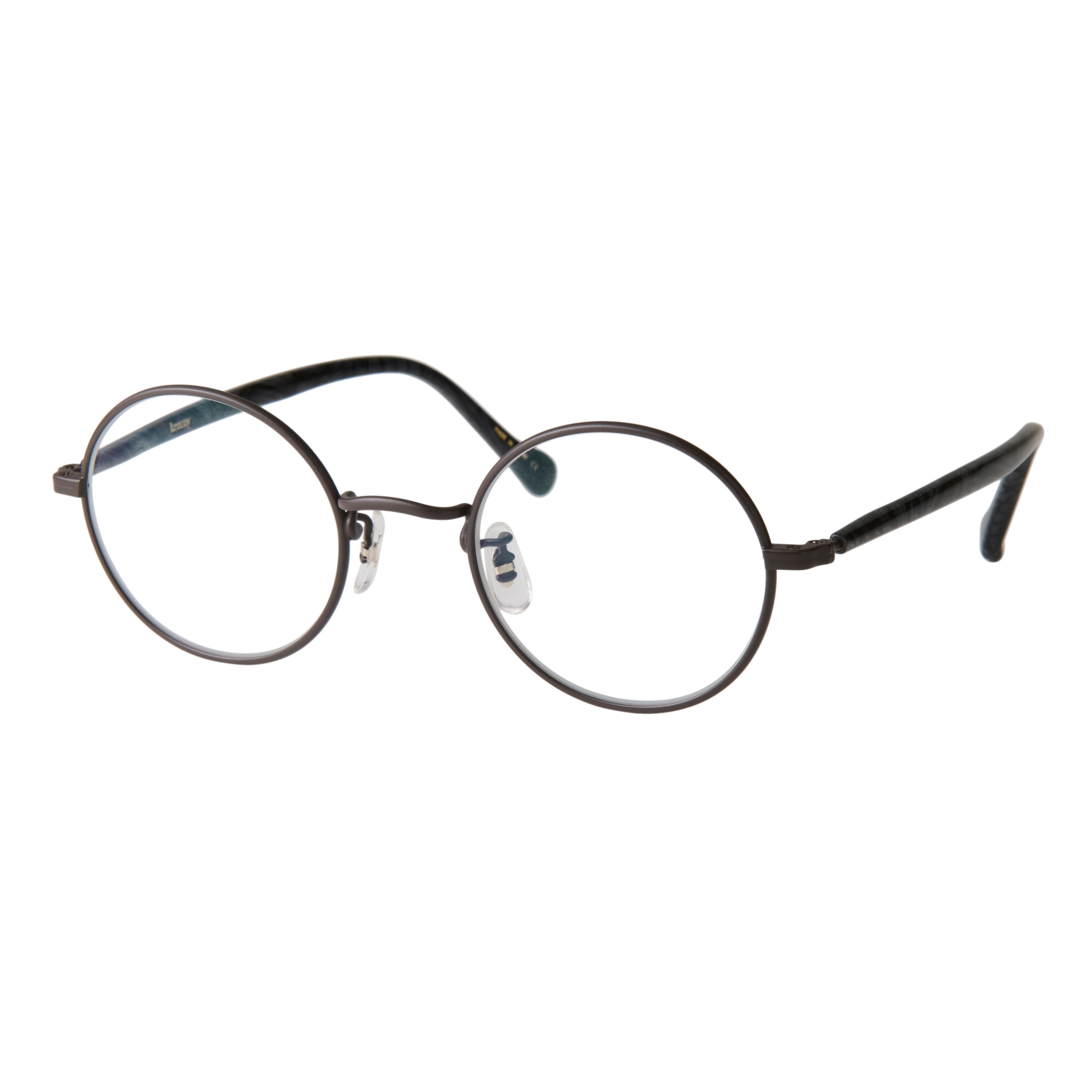 gravel-2　black stone x dark brown　clear lens