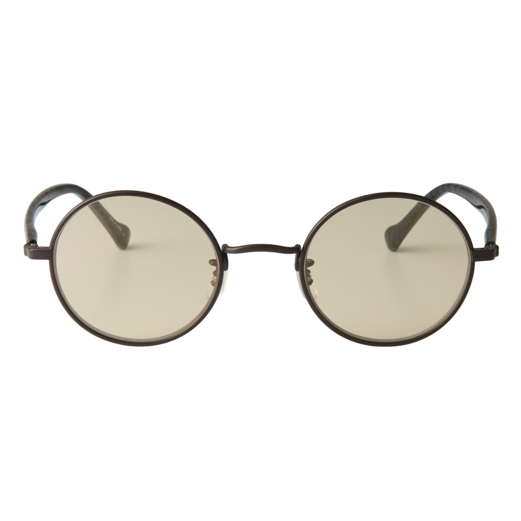 gravel-2　black stone x dark brown　green tea lens