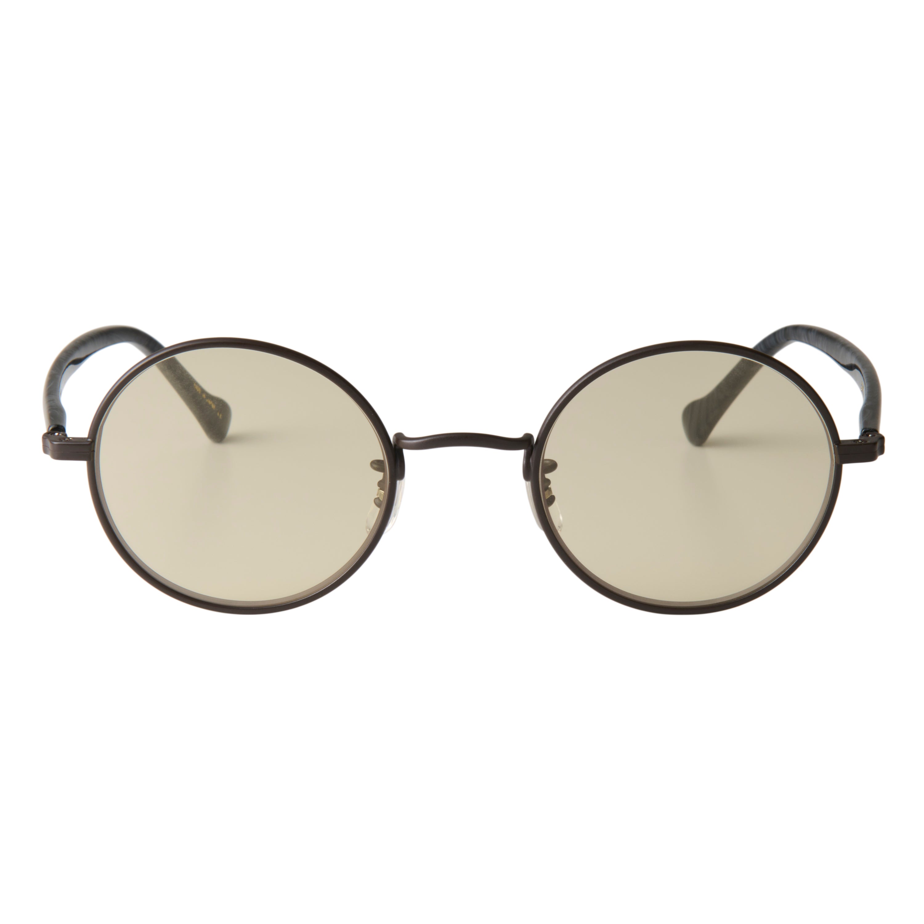 gravel-2　black stone x dark brown　green tea lens