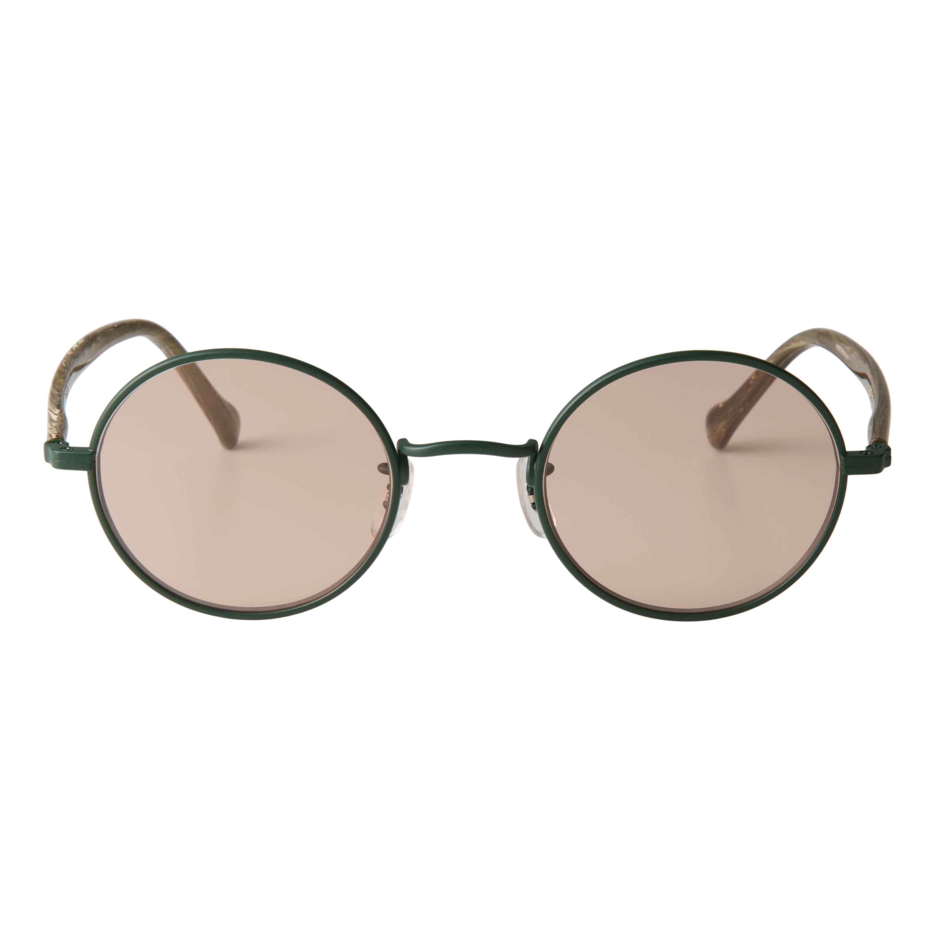 gravel-2　marble stone x dark green　coarse tea lens
