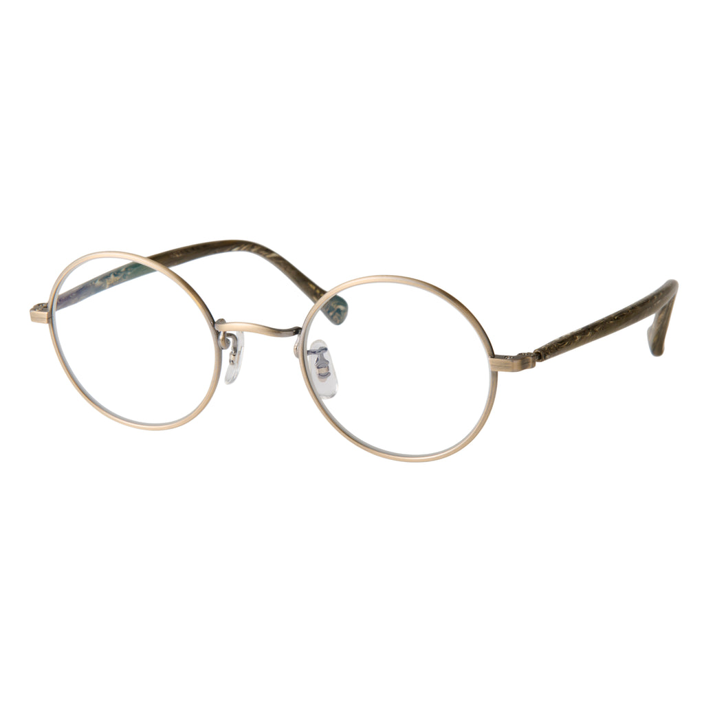 gravel-2　marble stone x antique gold　clear lens