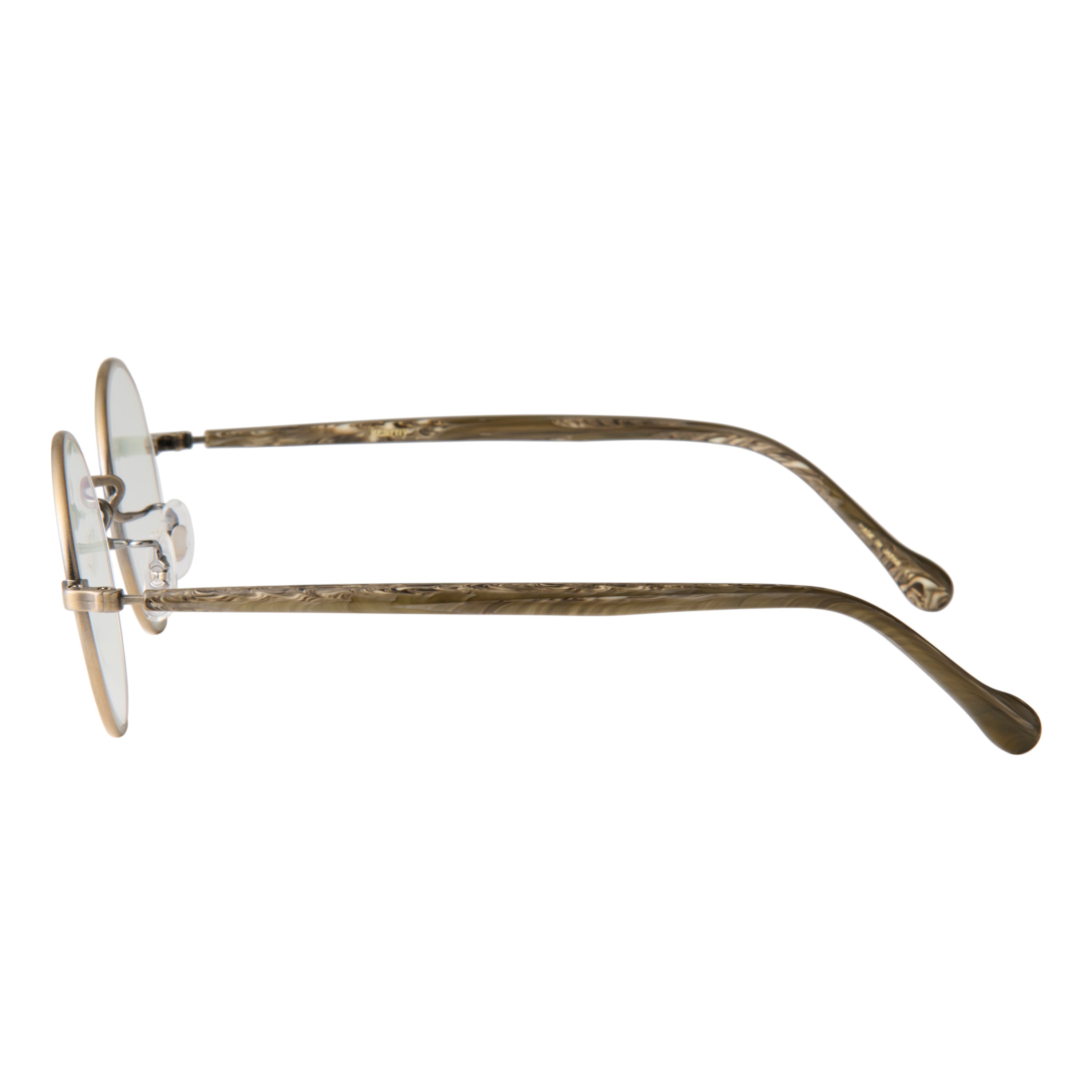 gravel-2　marble stone x antique gold　clear lens