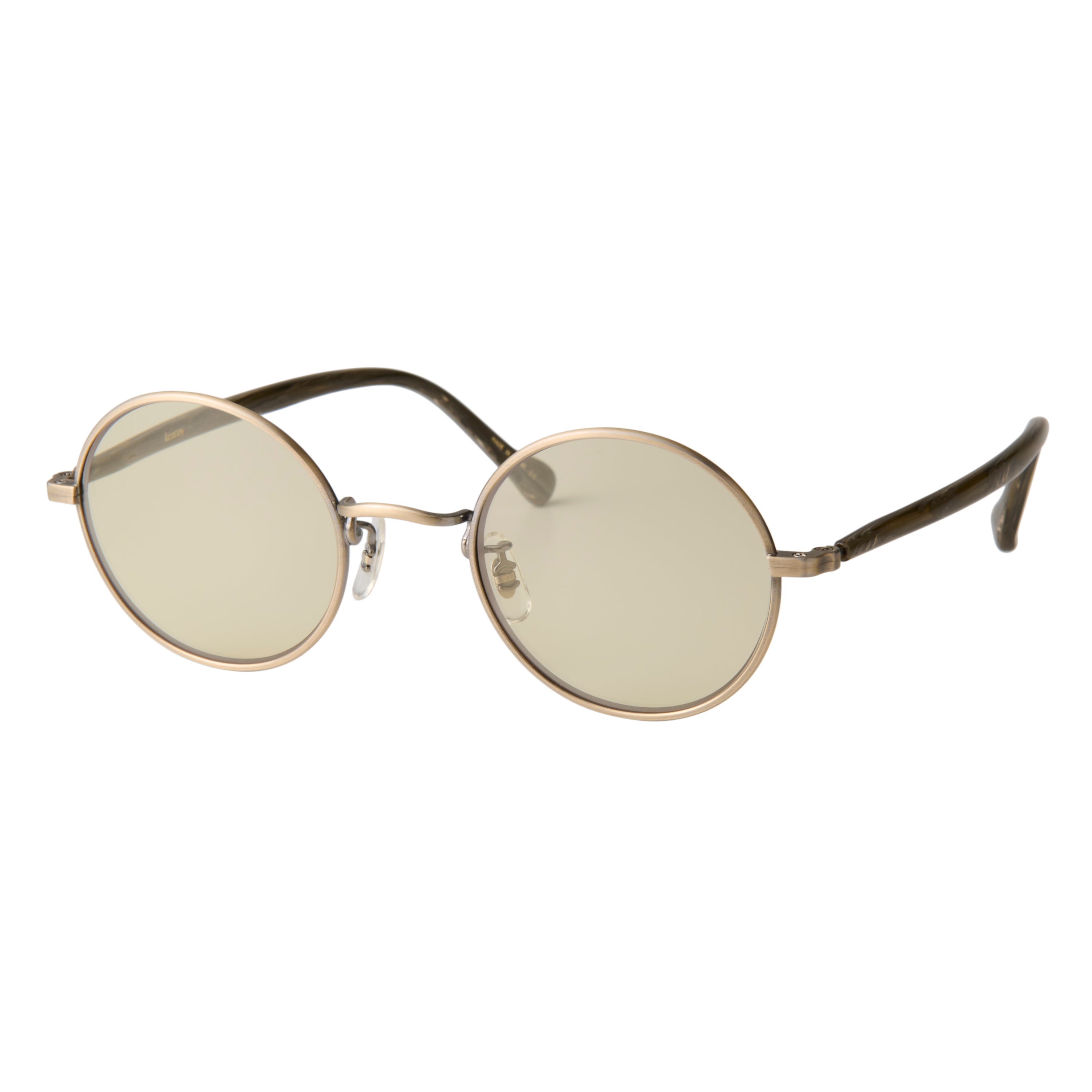 gravel-2　marble stone x antique gold　green tea lens