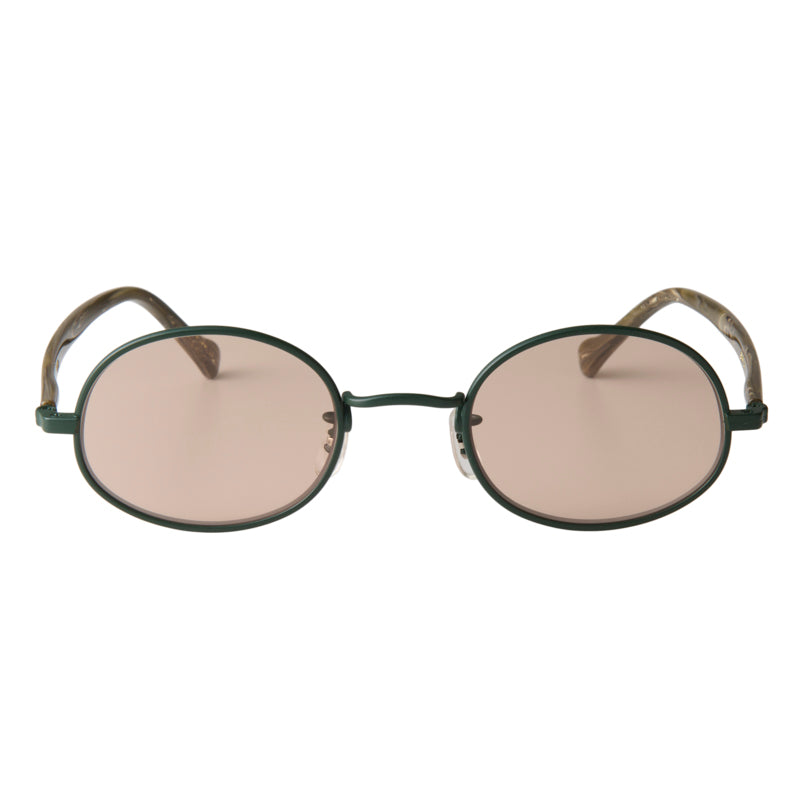 gravel-3　marble stone x dark green　coarse tea lens