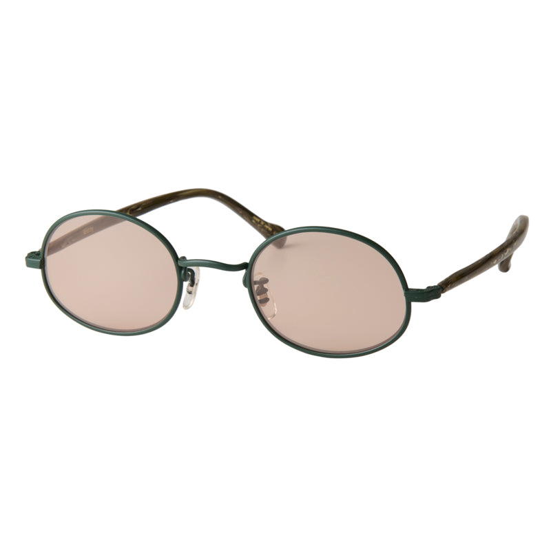 gravel-3　marble stone x dark green　coarse tea lens