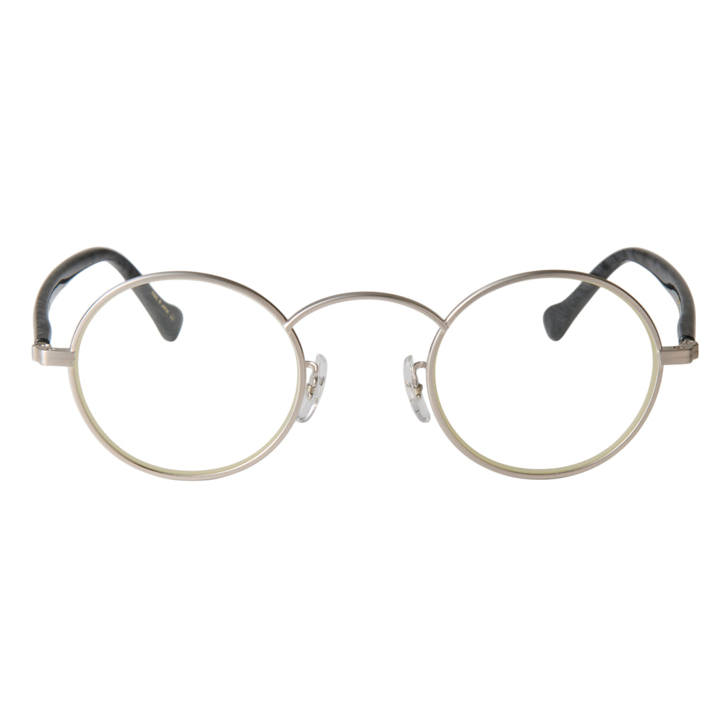 gravel-7　black stone x silver　clear lens