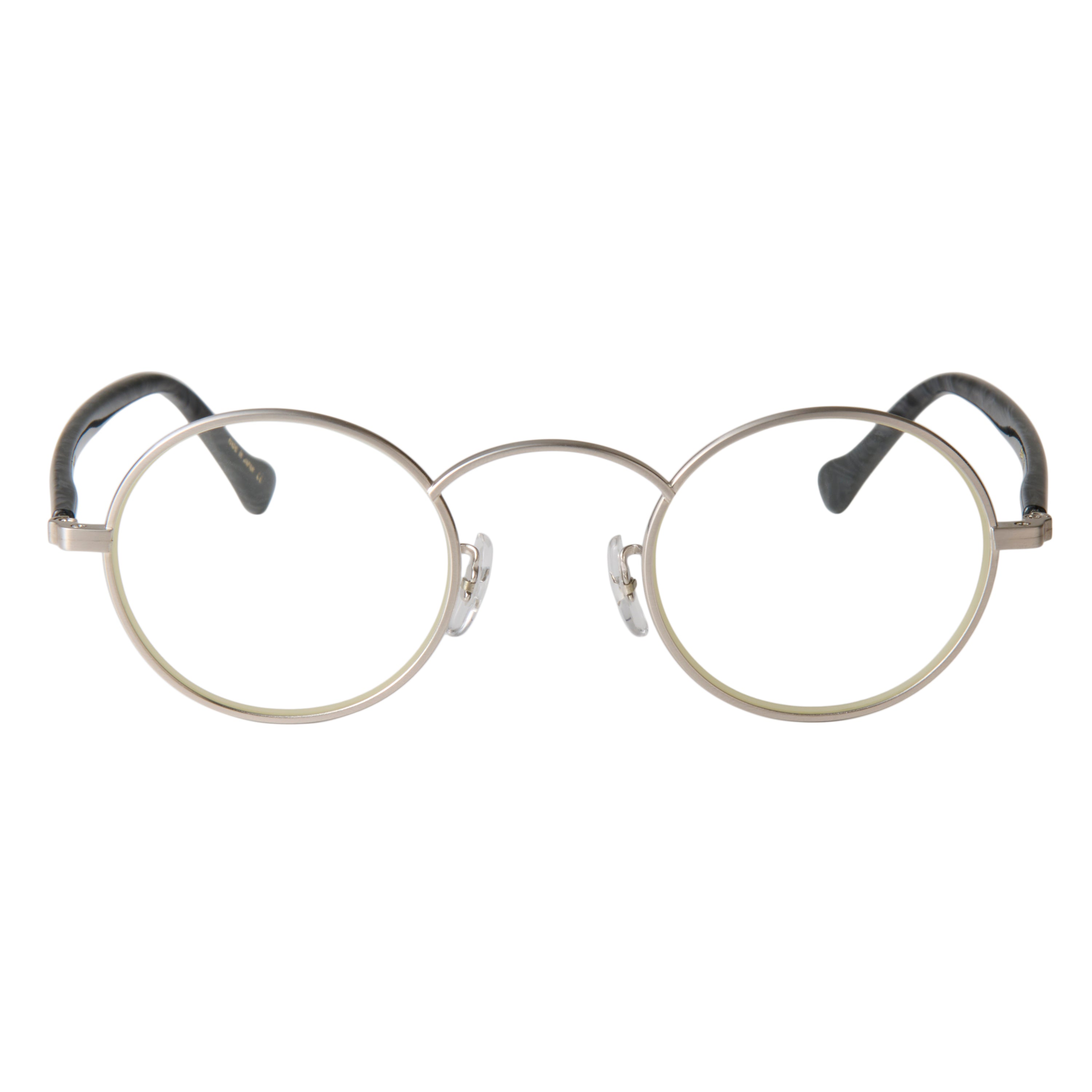 gravel-7　black stone x silver　clear lens
