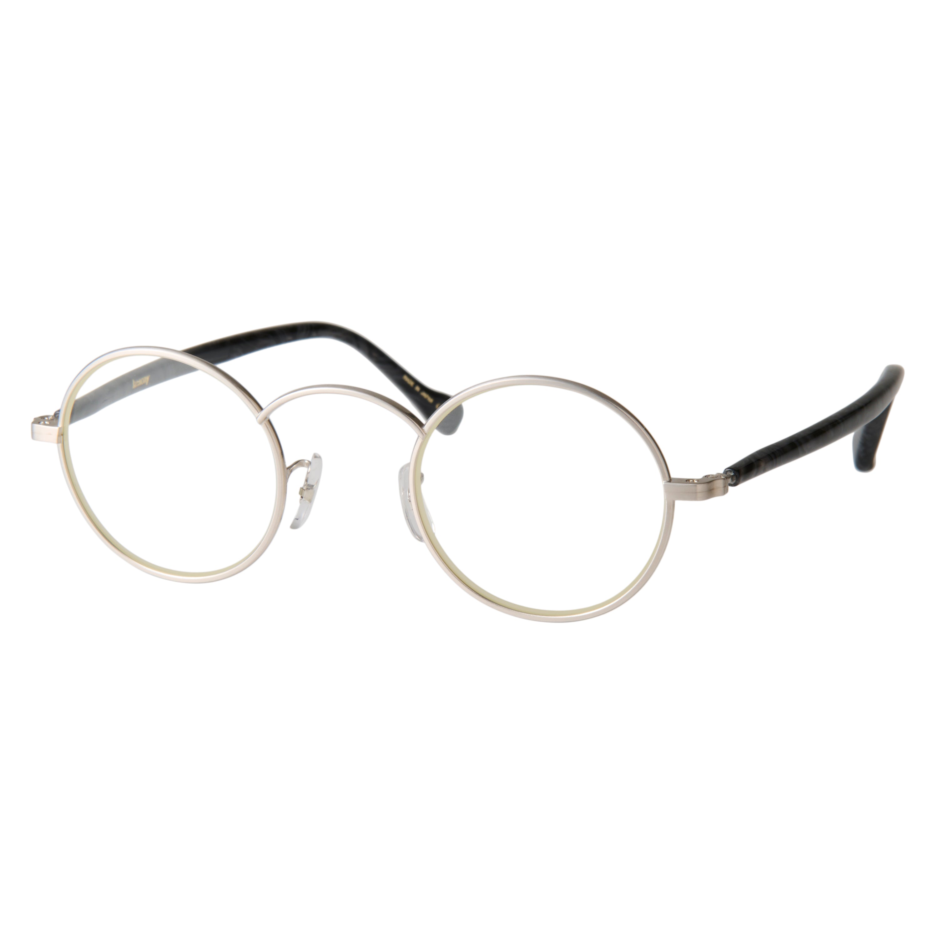 gravel-7　black stone x silver　clear lens