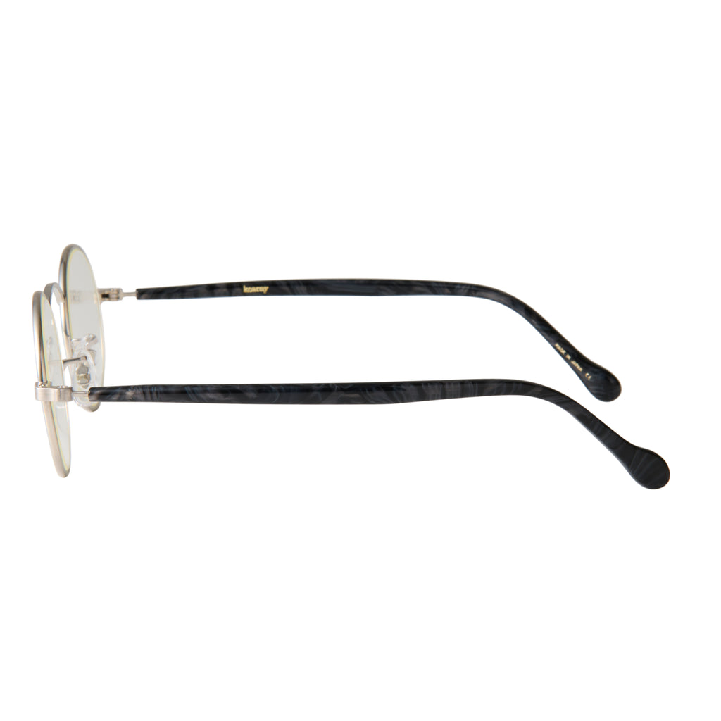 gravel-7　black stone x silver　clear lens