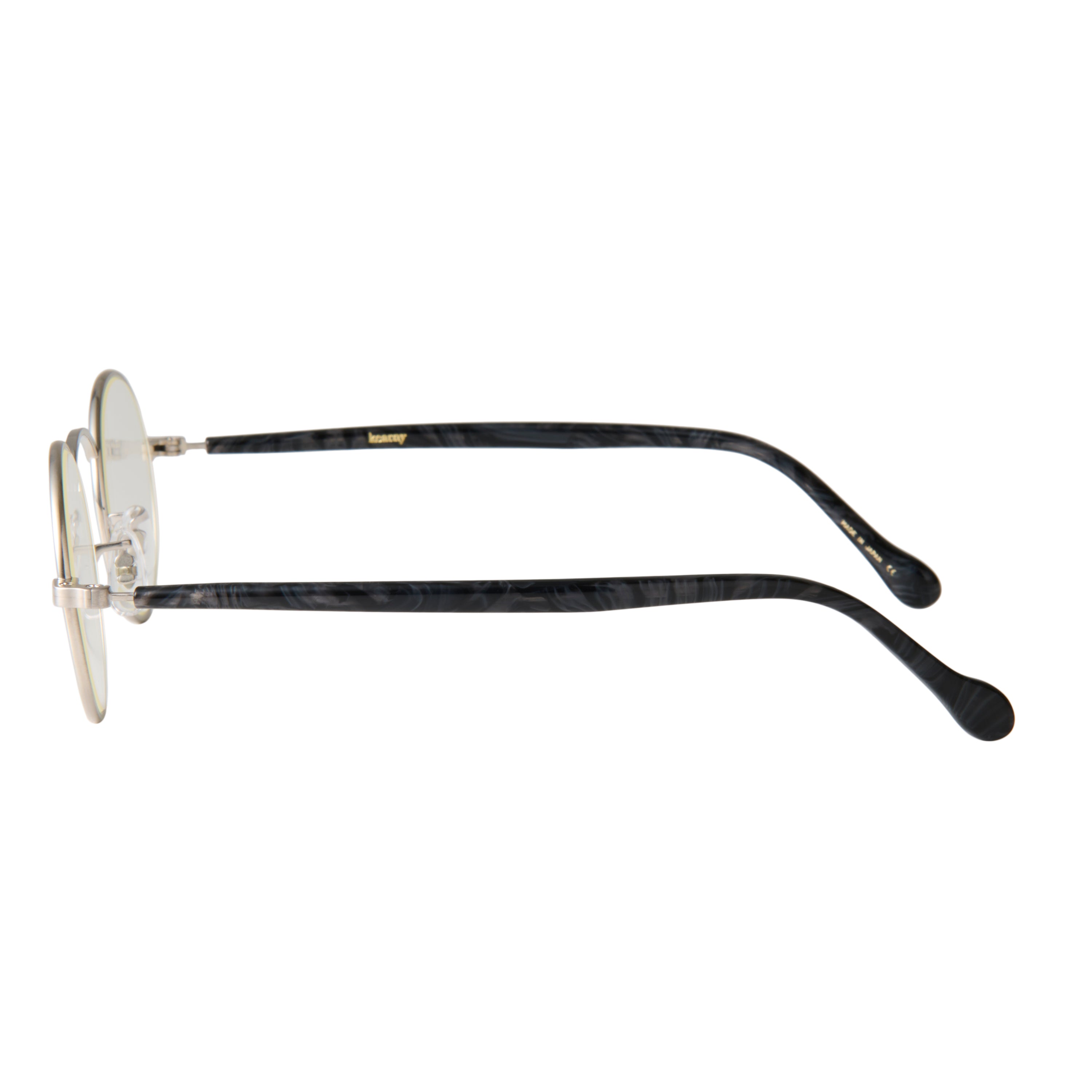 gravel-7　black stone x silver　clear lens