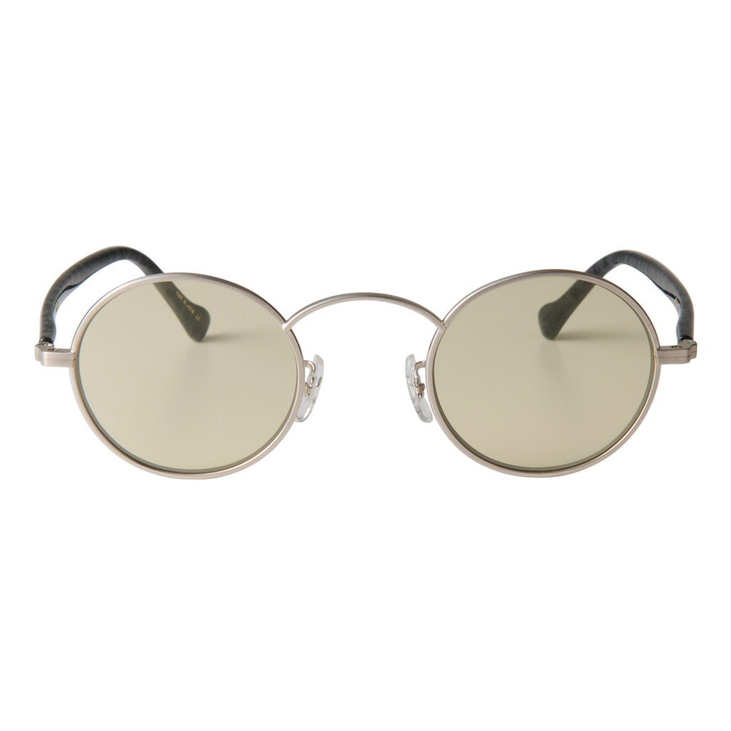 gravel-7　black stone x silver　green tea lens