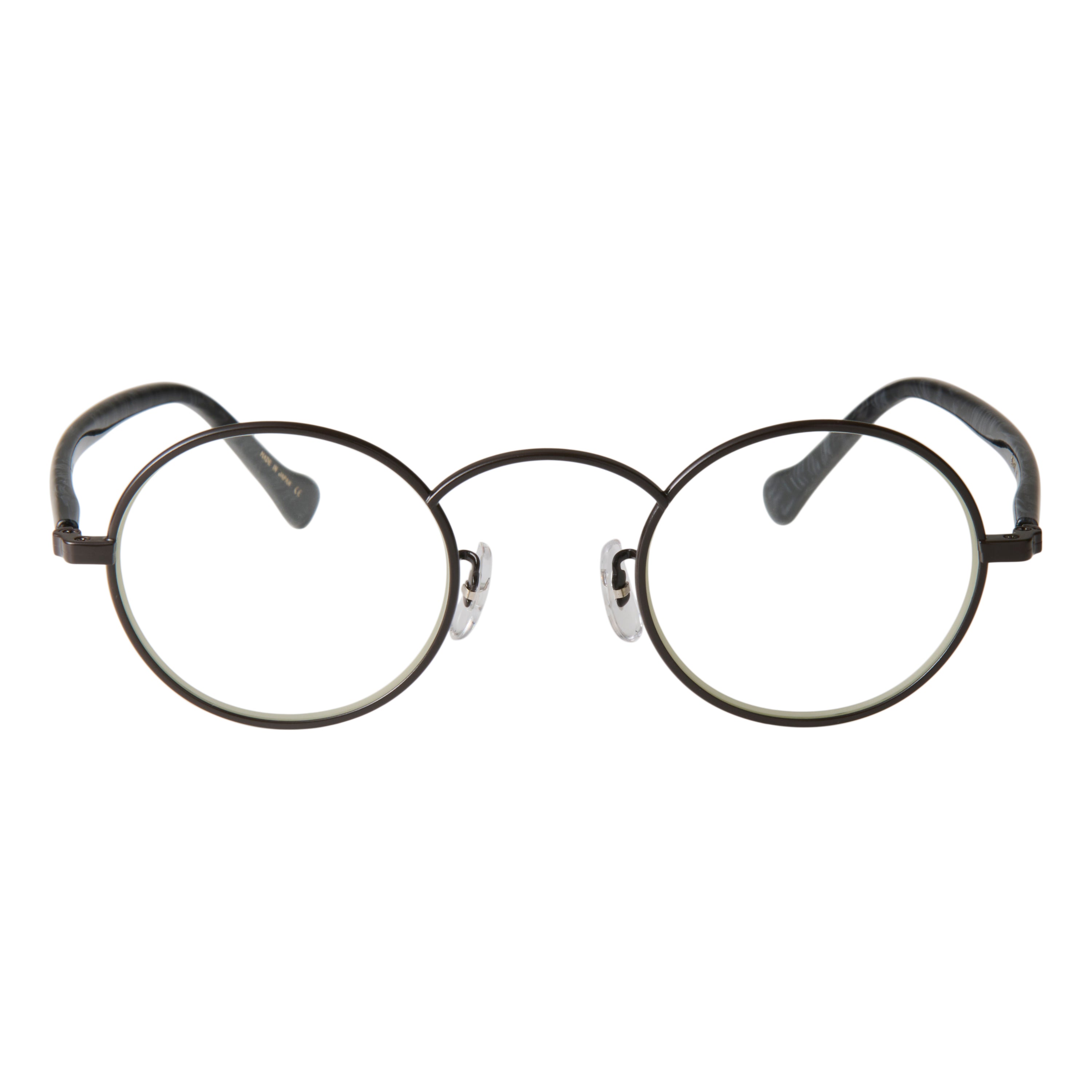 gravel-7　black stone x dark brown　clear lens