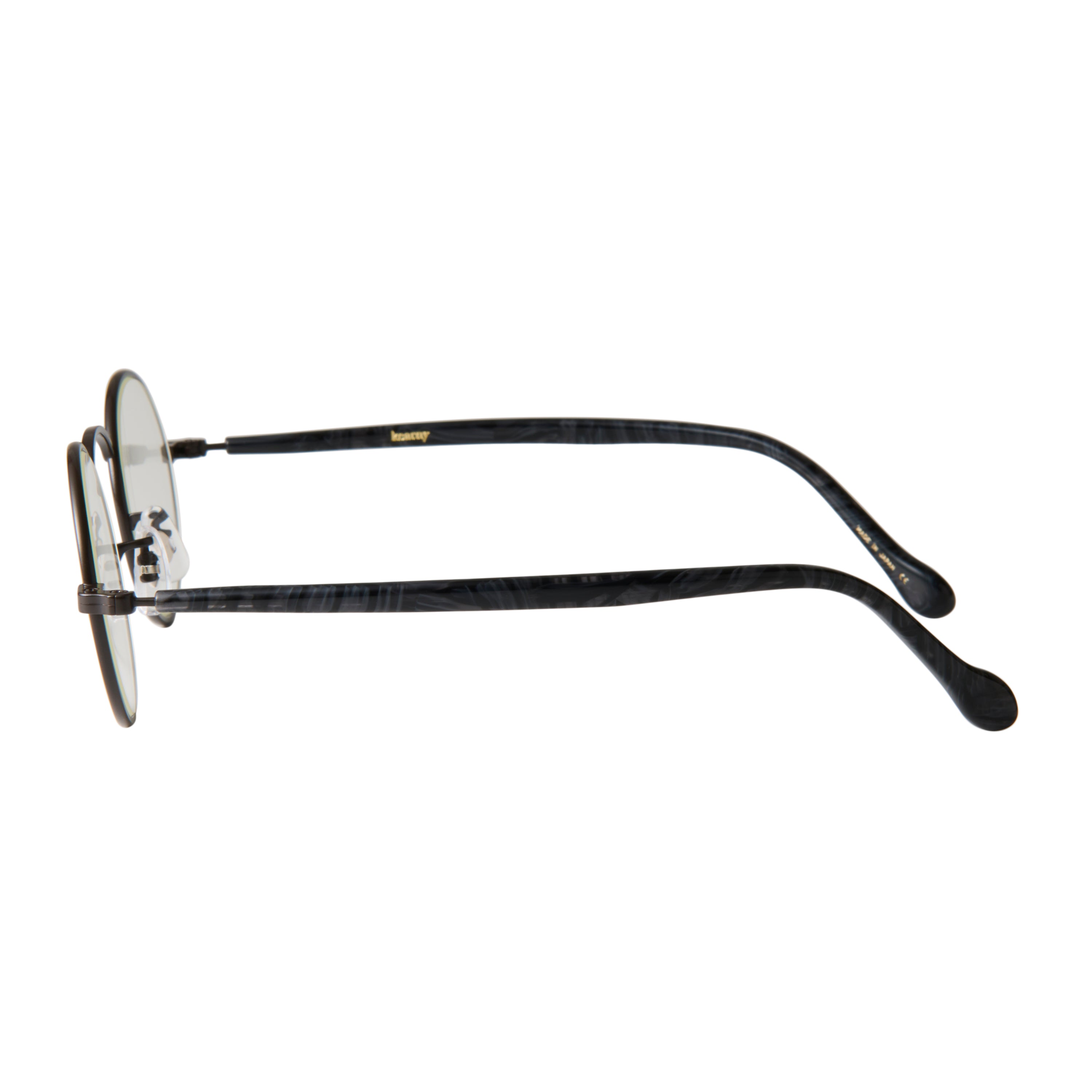 gravel-7　black stone x dark brown　clear lens