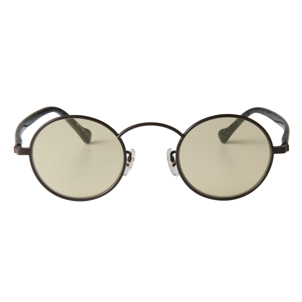 gravel-7　black stone x dark brown　green tea lens