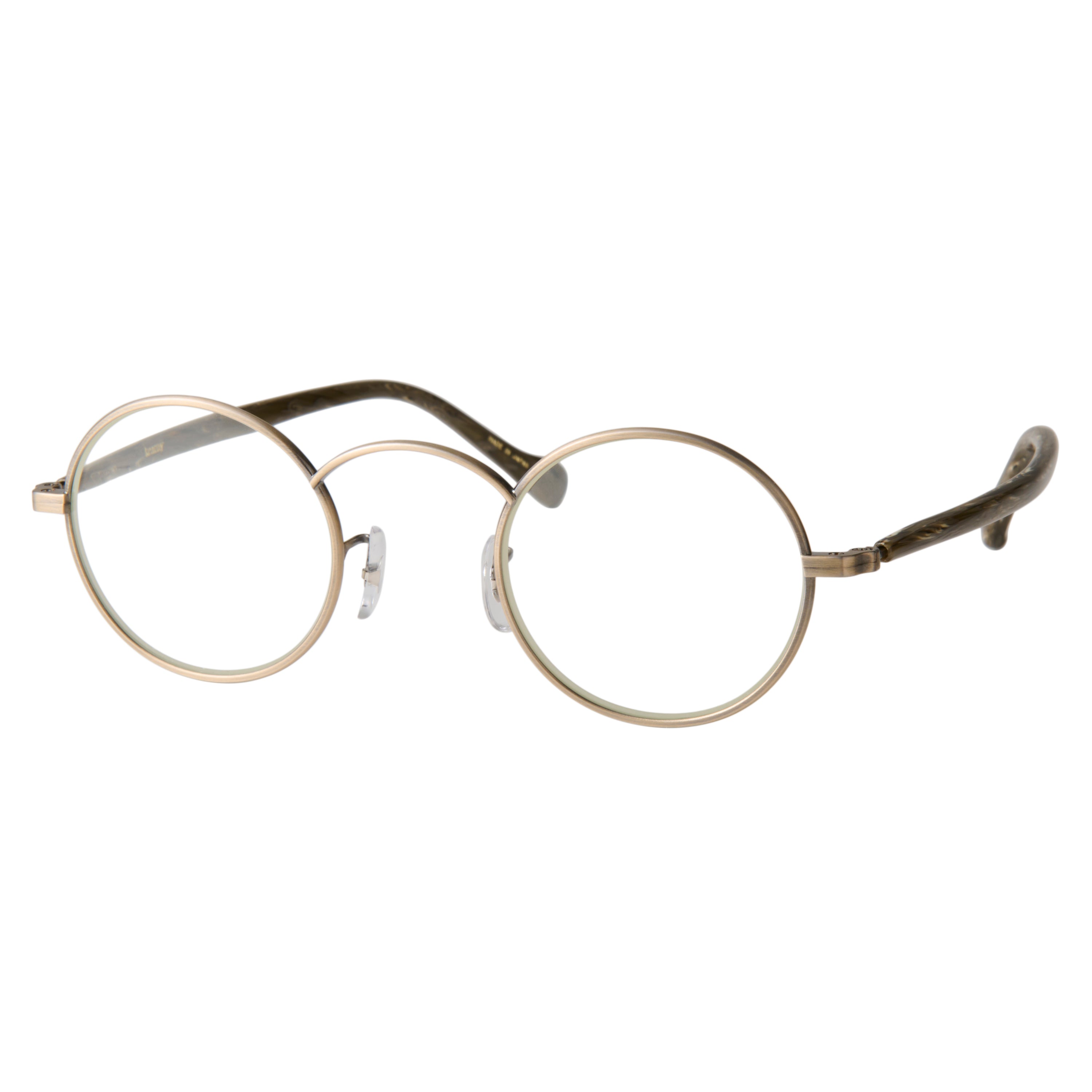 gravel-7　marble stone x antique gold　clear lens