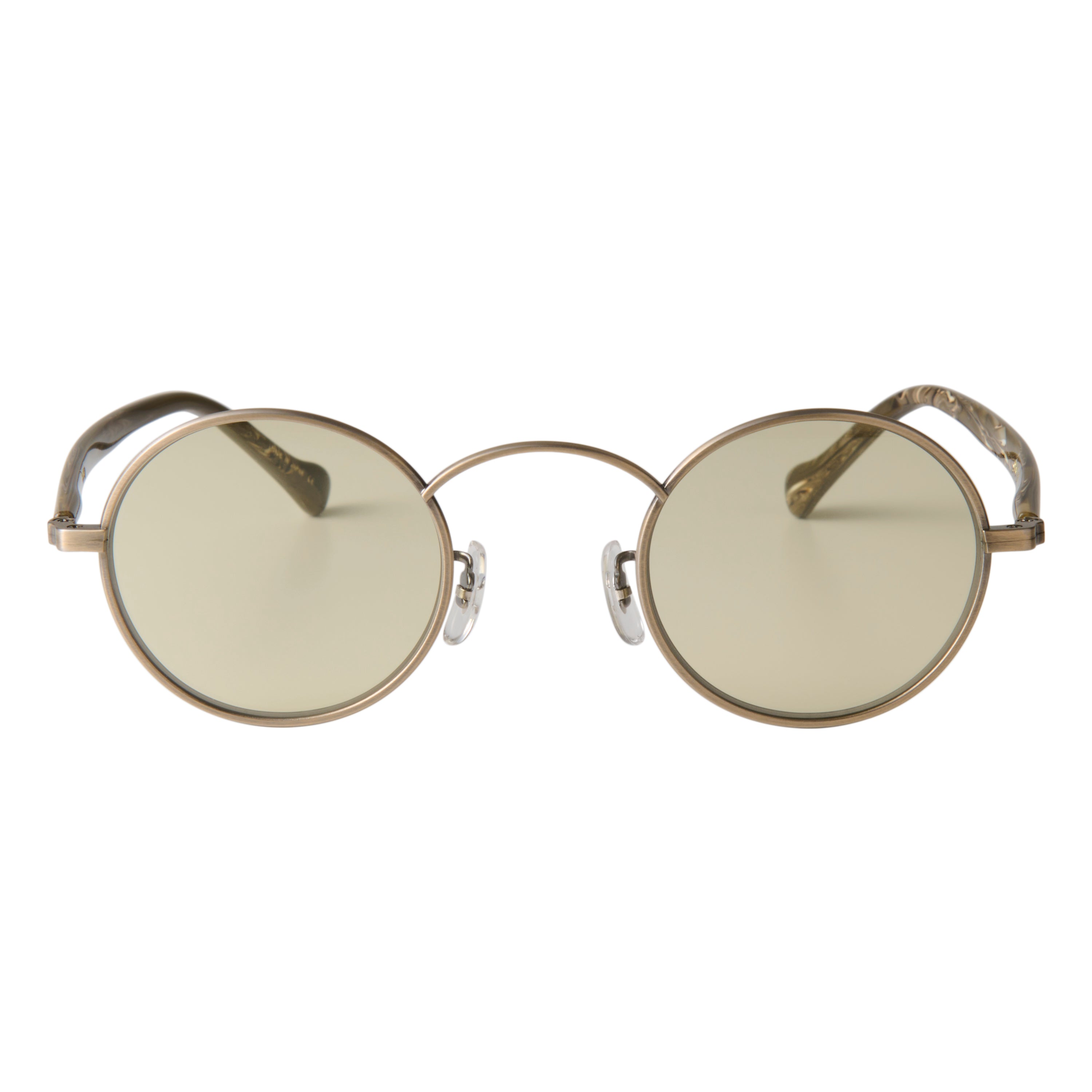 gravel-7　marble stone x antique gold　green tea lens