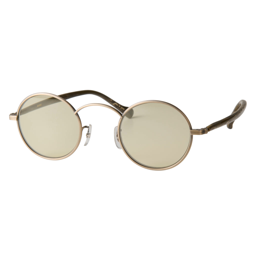 gravel-7　marble stone x antique gold　green tea lens