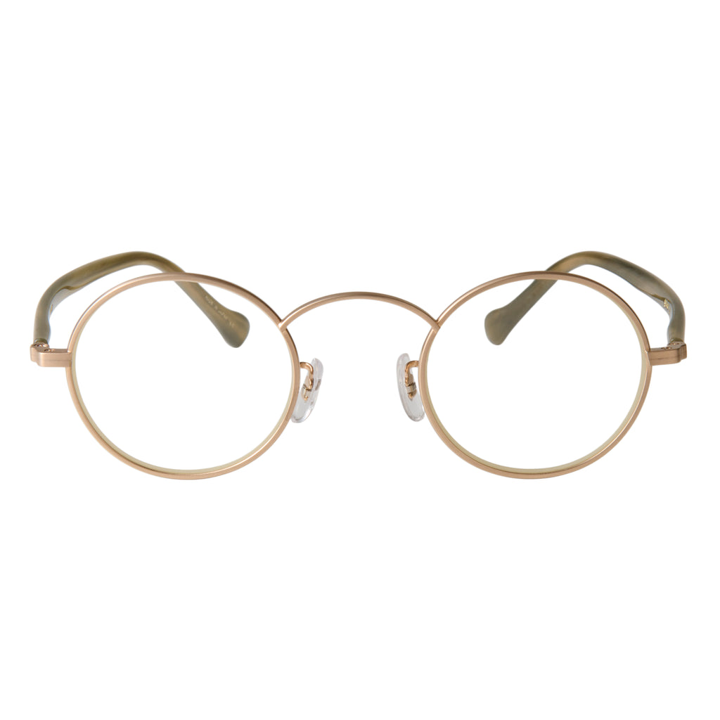 gravel-7　green stone x gold　clear lens