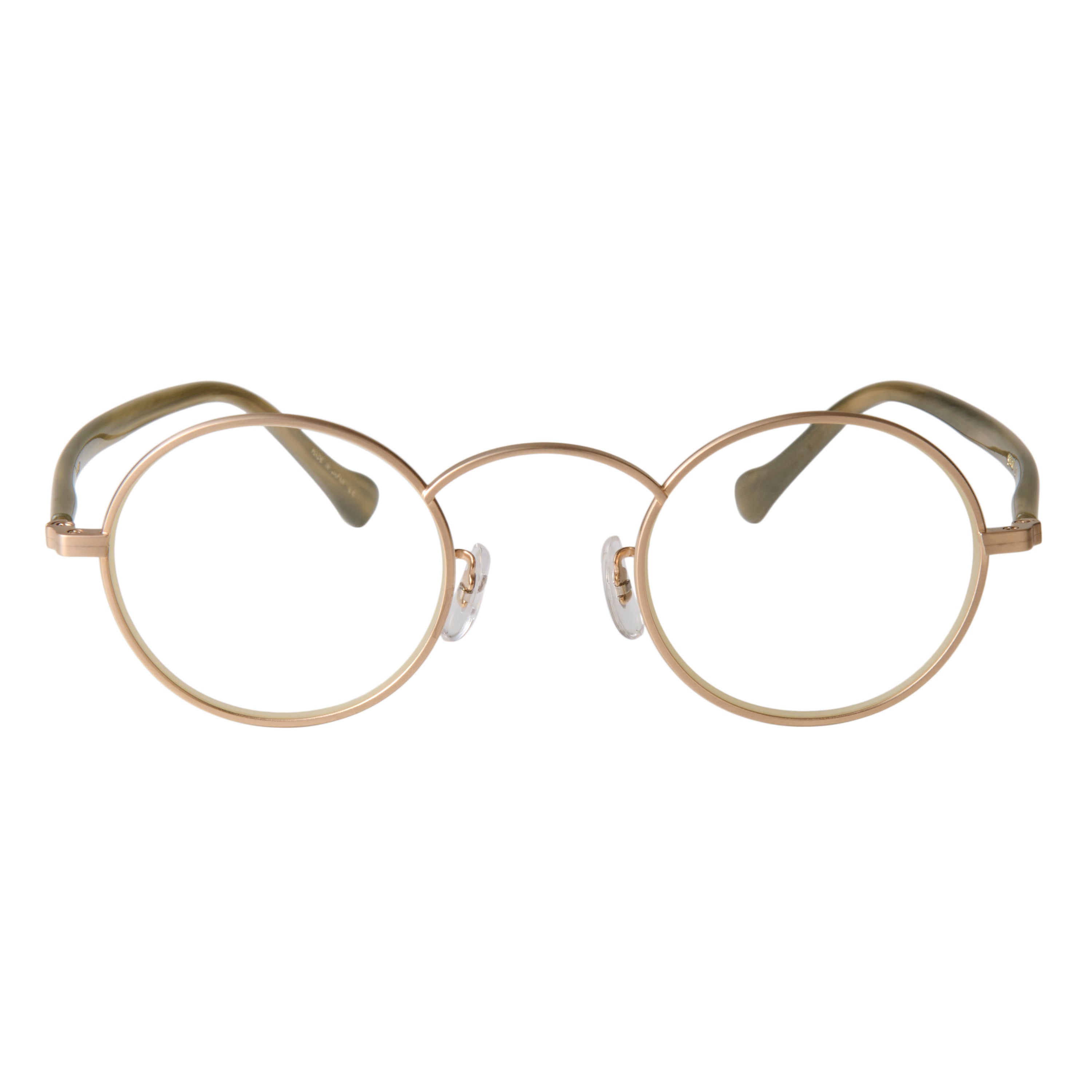 gravel-7　green stone x gold　clear lens