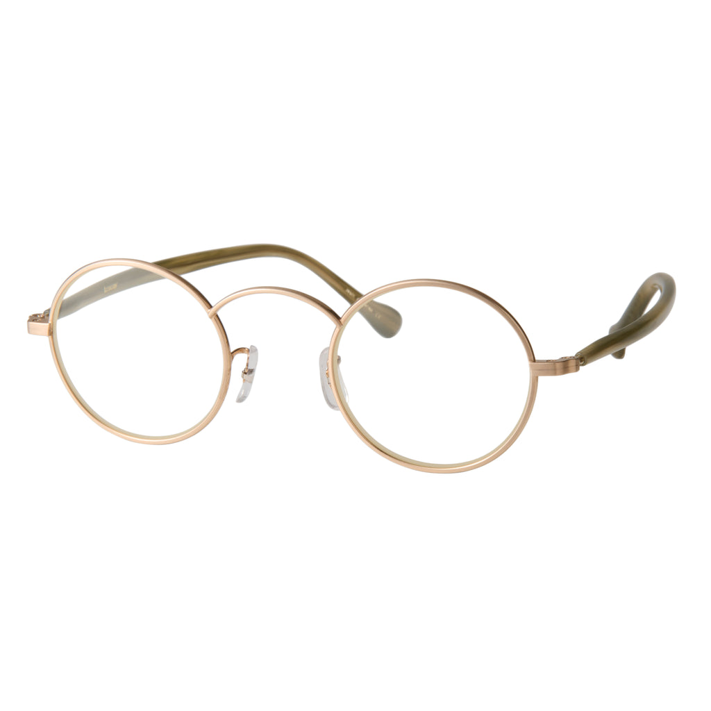 gravel-7　green stone x gold　clear lens