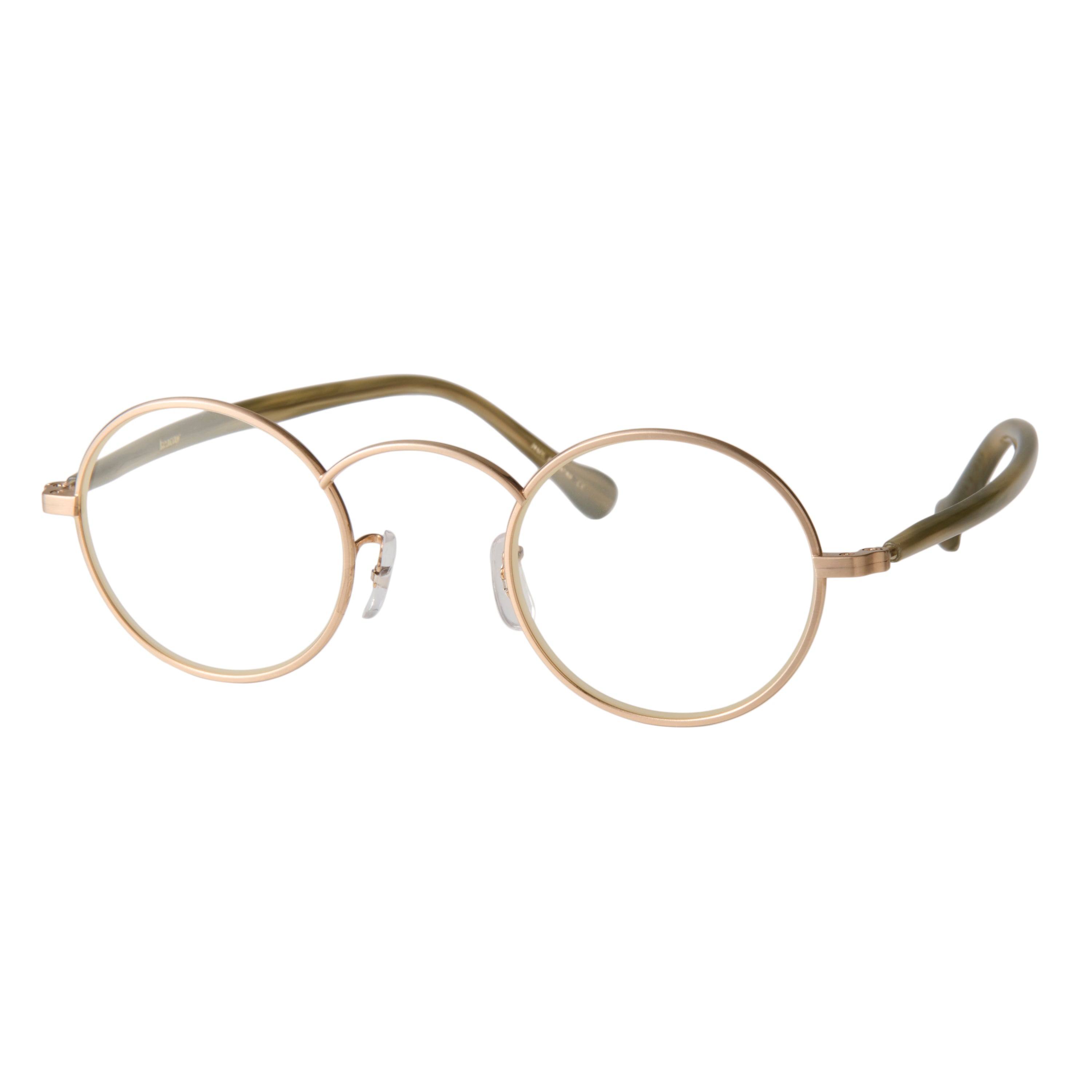 gravel-7　green stone x gold　clear lens