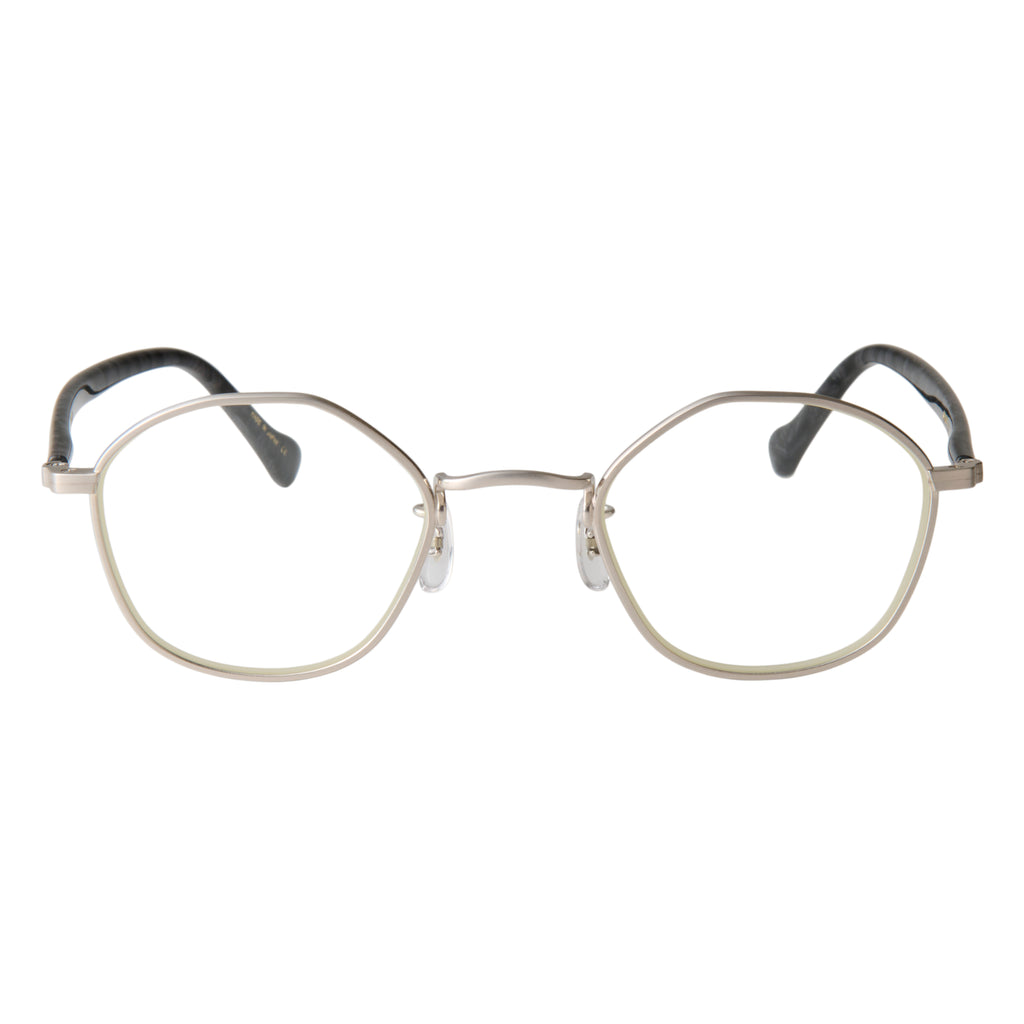 gravel-8　black stone x silver　clear lens