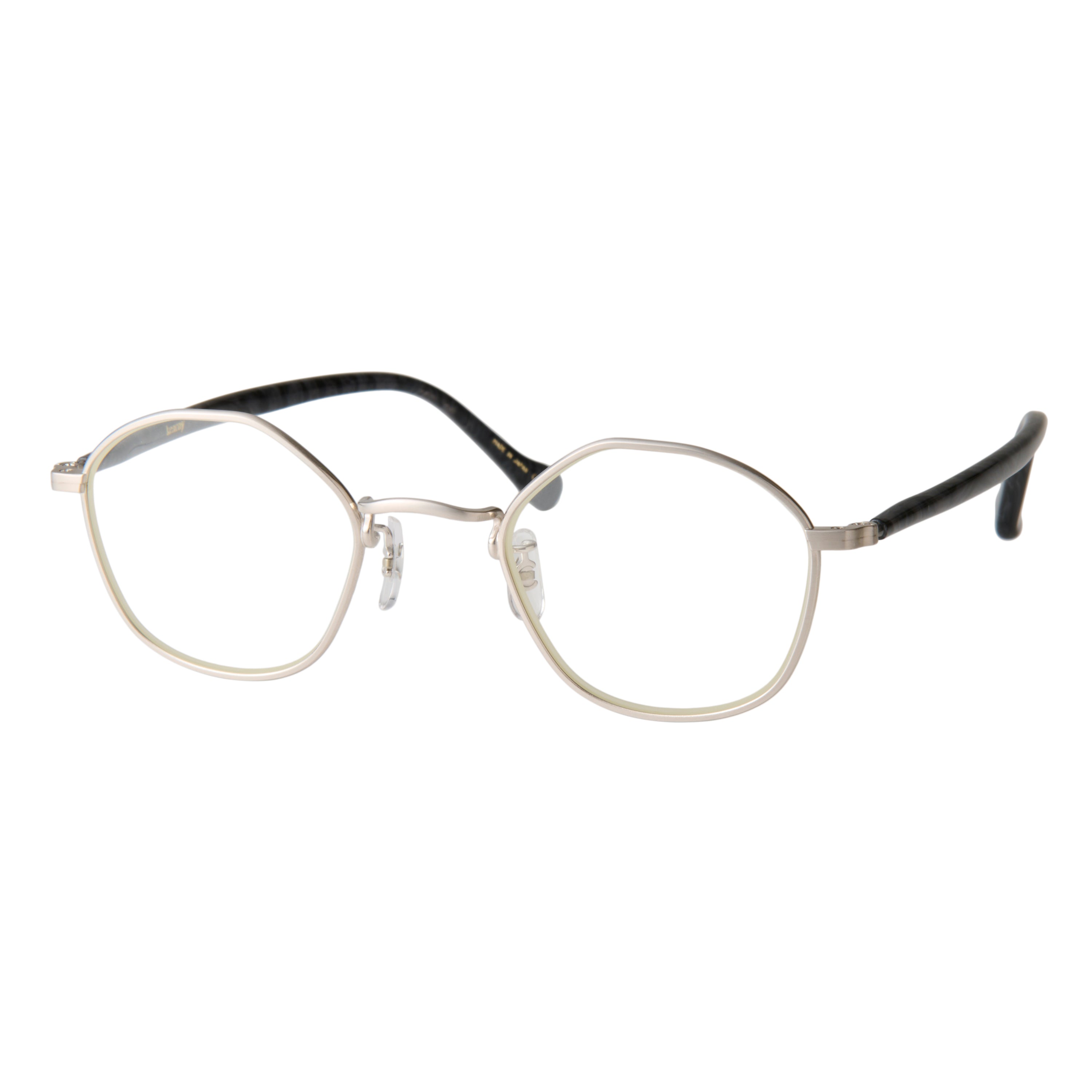gravel-8　black stone x silver　clear lens