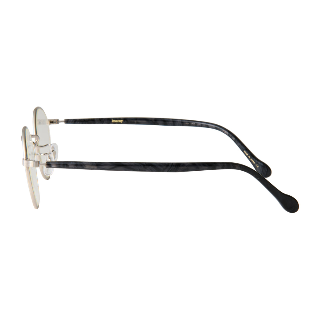 gravel-8　black stone x silver　clear lens