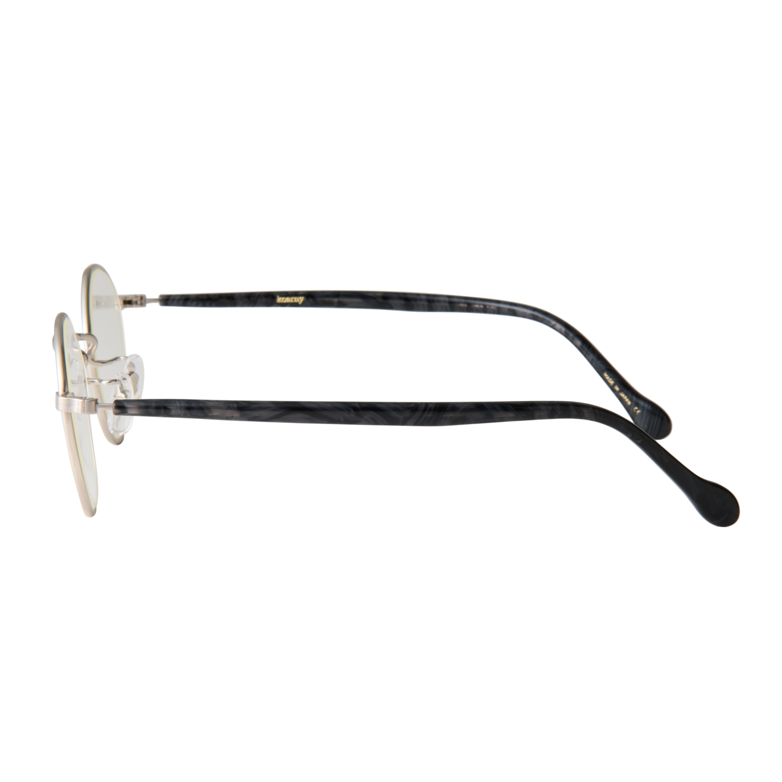 gravel-8　black stone x silver　clear lens