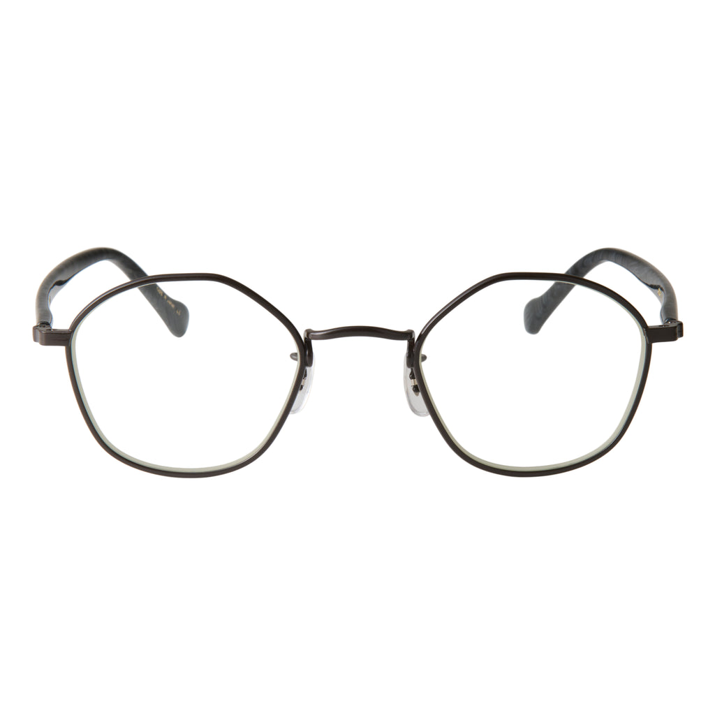 gravel-8　black stone x dark brown　clear lens