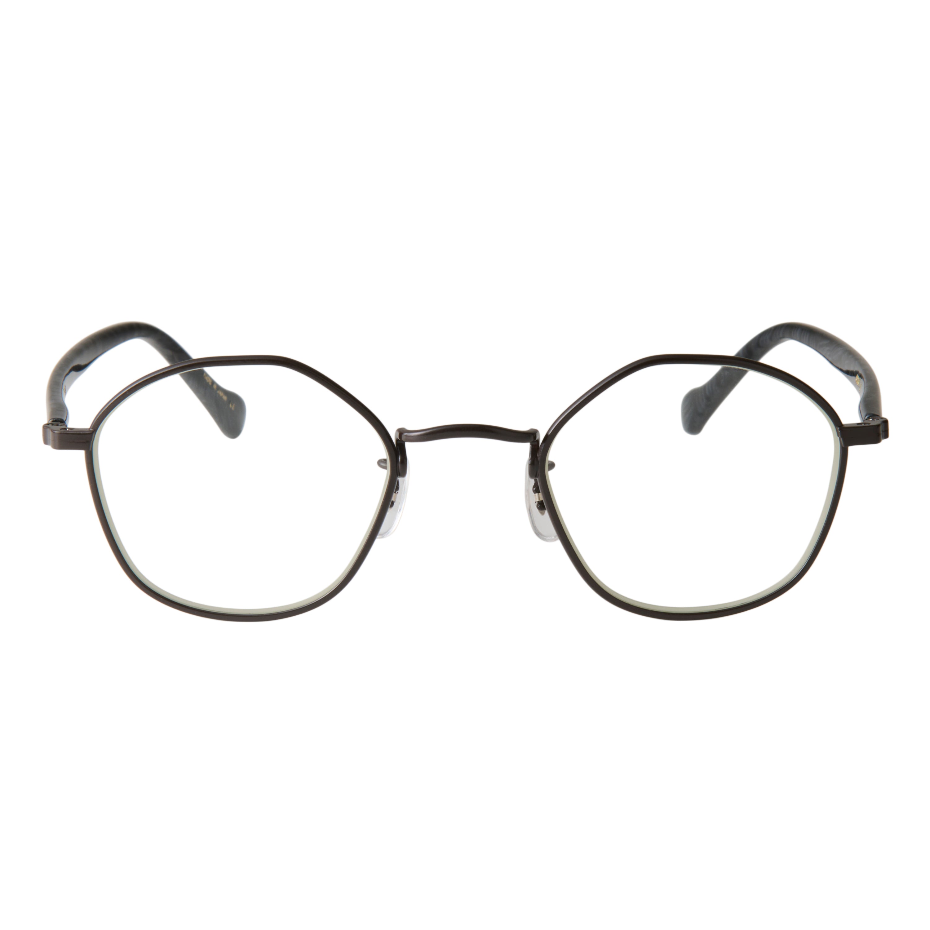 gravel-8　black stone x dark brown　clear lens