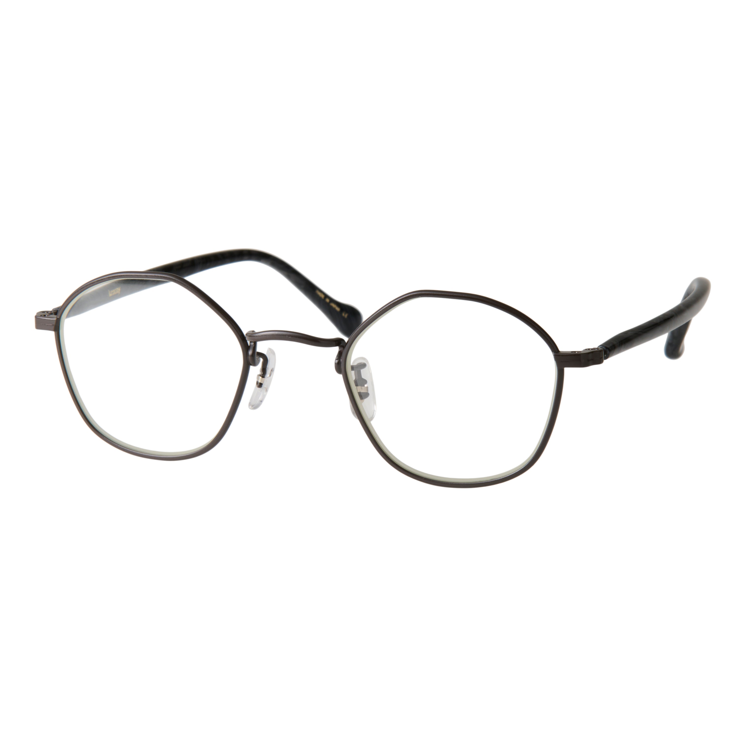 gravel-8　black stone x dark brown　clear lens